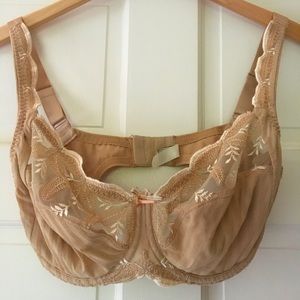 Bra with leaf lace pattern.